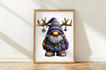 Winter Christmas Gnome Clipart PNG