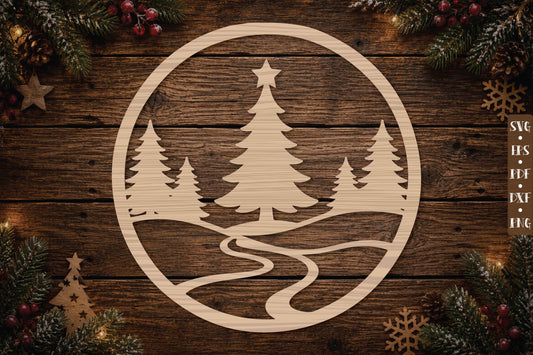 Winter Tree Ornament SVG