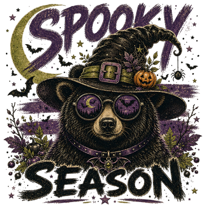 Witch Bear Halloween Season PNG