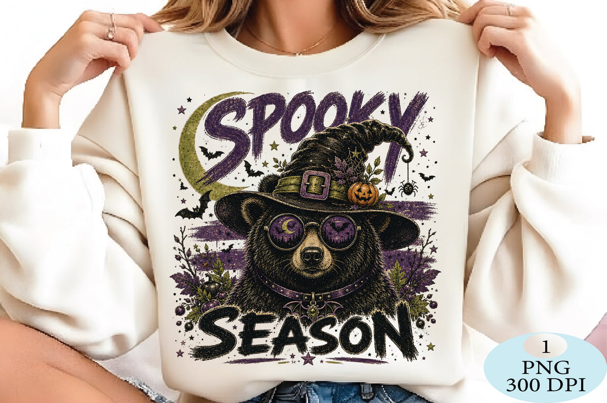 Witch Bear Halloween Season PNG