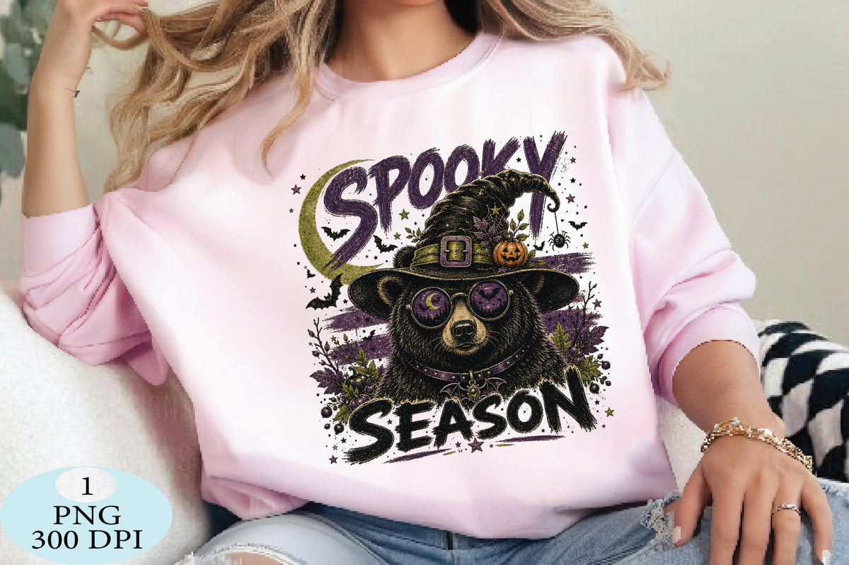 Witch Bear Halloween Season PNG