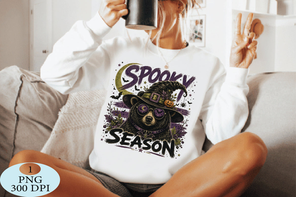 Witch Bear Halloween Season PNG