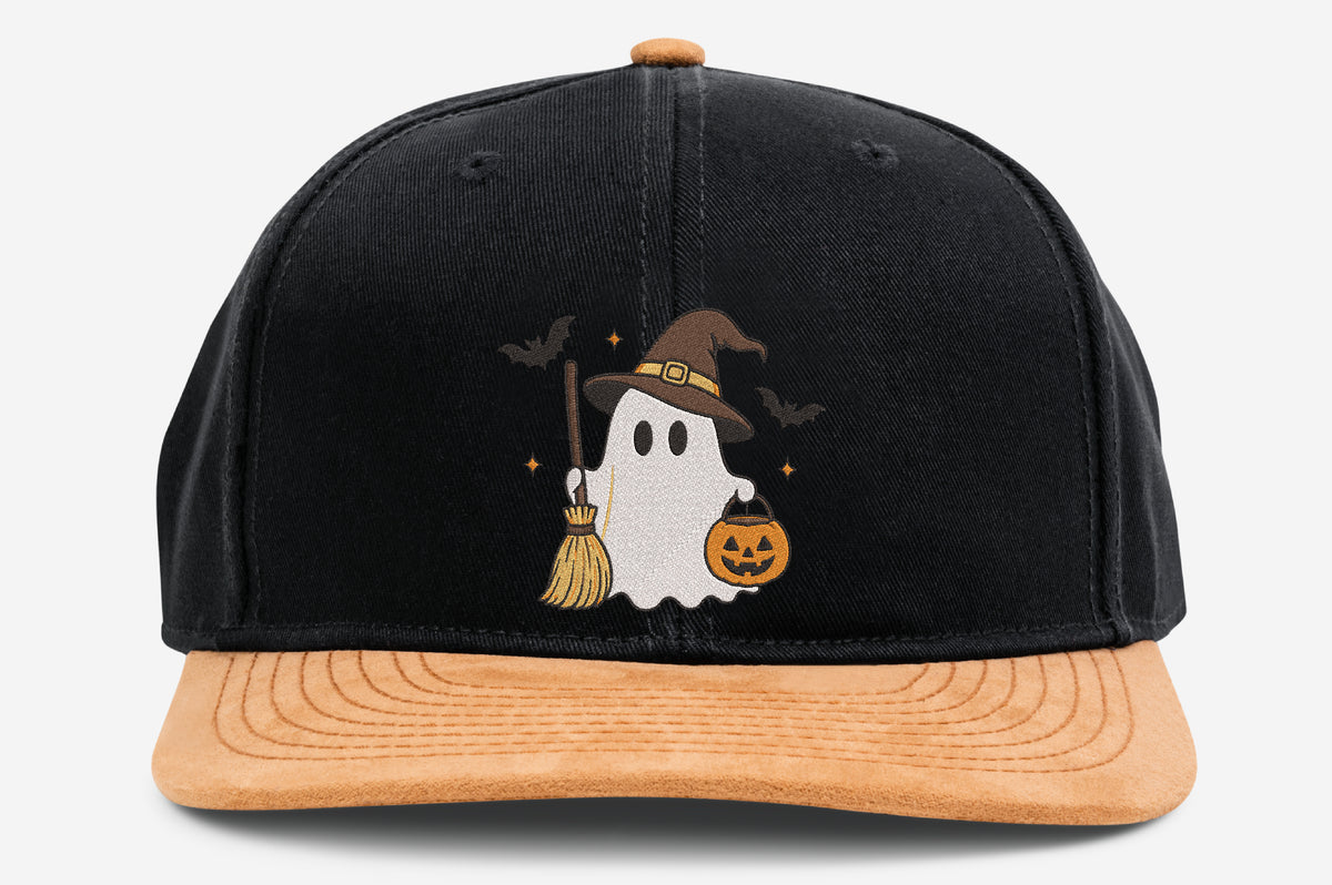 Witch Ghost Embroidery Design – Cute Spooky Witch & Ghost Machine Embroidery Pattern, Halloween Embroidery Design