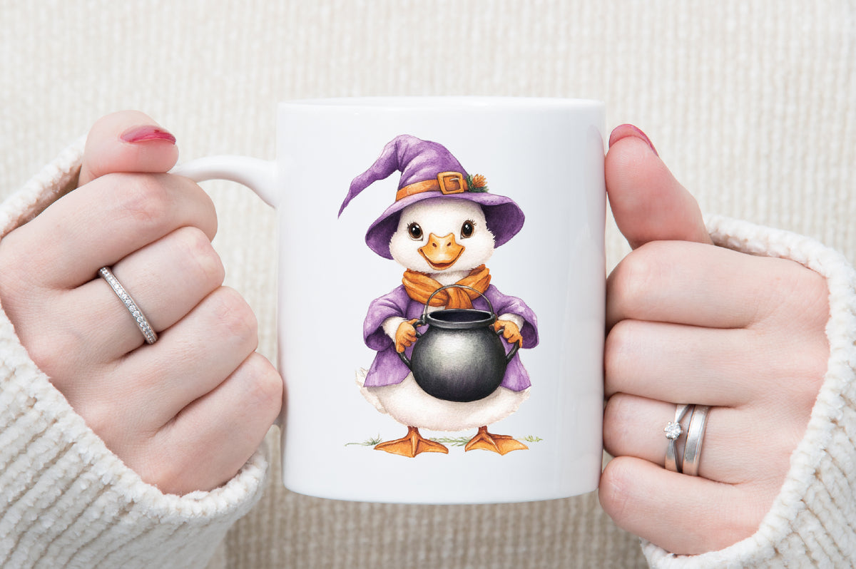 Witchy Goose Halloween Clipart PNG Bundle