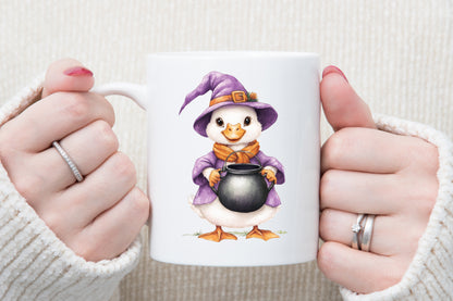 Witchy Goose Halloween Clipart PNG Bundle