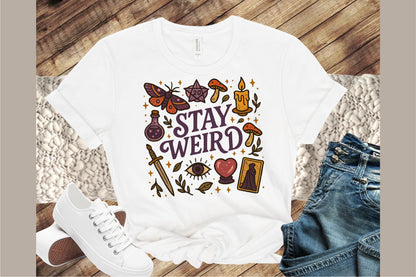 Stay Weird Witchy Halloween PNG Design