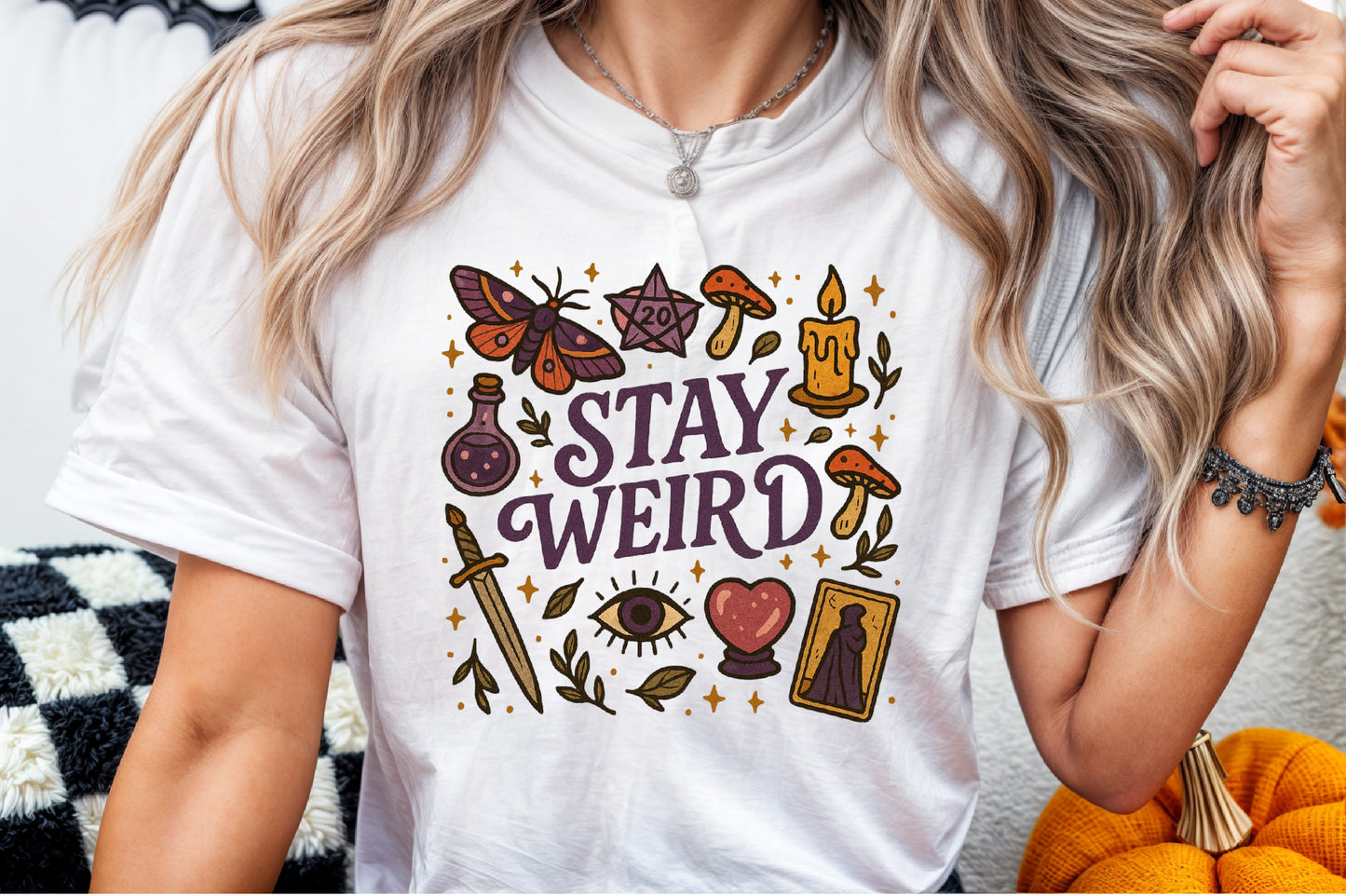 Stay Weird Witchy Halloween PNG Design