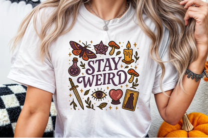 Stay Weird Witchy Halloween PNG Design