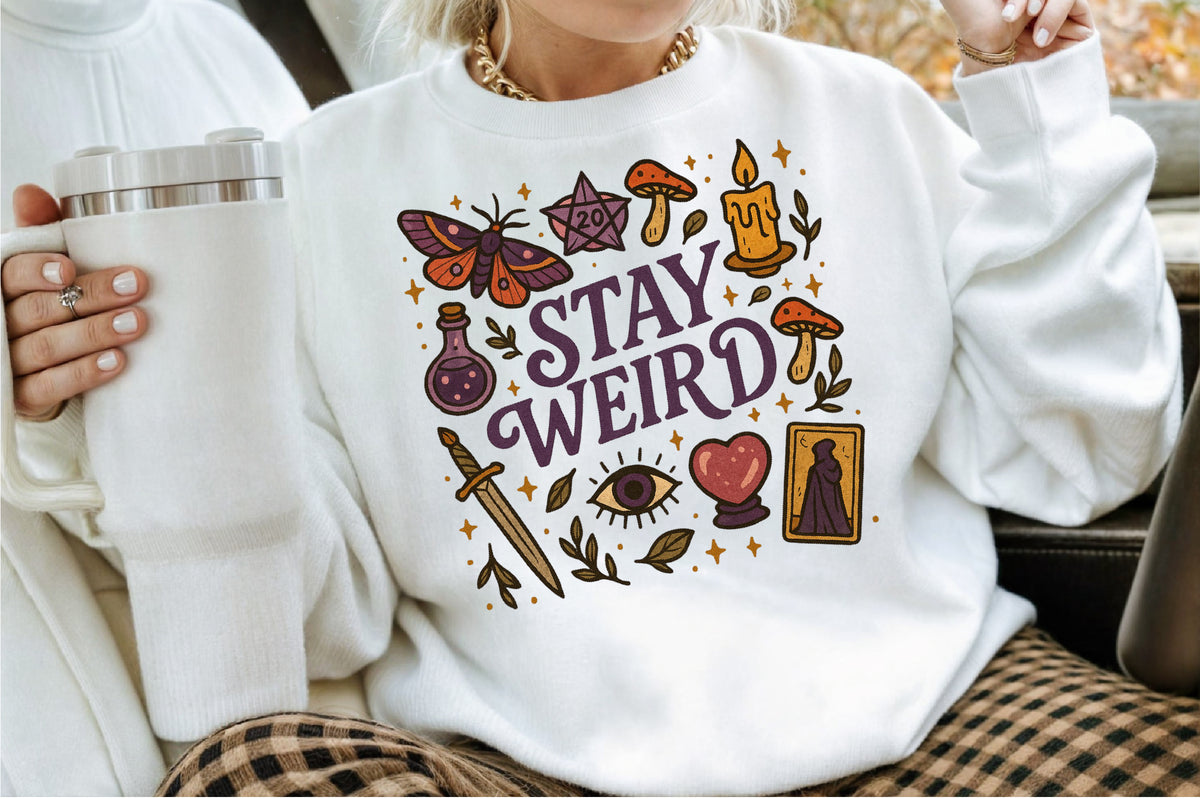 Stay Weird Witchy Halloween PNG Design