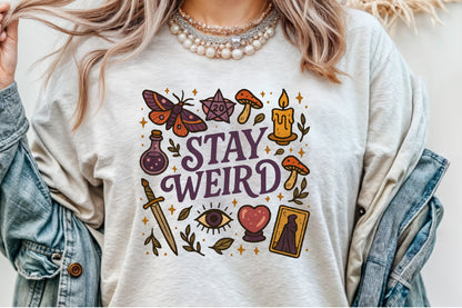 Stay Weird Witchy Halloween PNG Design