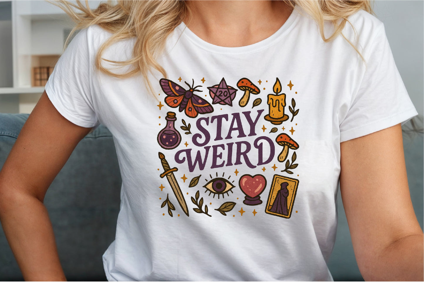 Stay Weird Witchy Halloween PNG Design