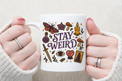 Stay Weird Witchy Halloween PNG Design