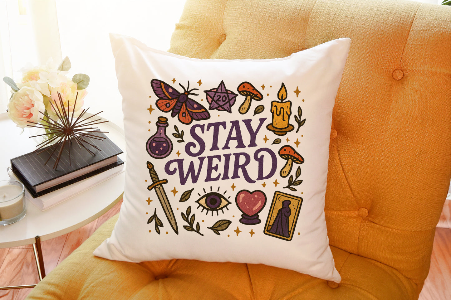 Stay Weird Witchy Halloween PNG Design