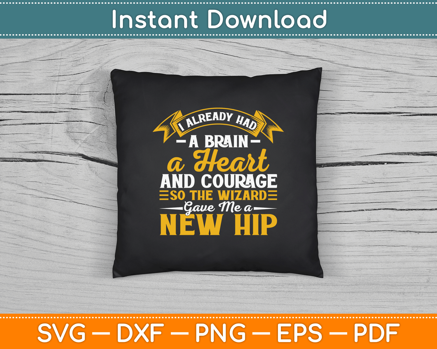 Wizard Gave Me A New Hip - Hip Replacement Surgery Recovery SVG Digital Cutting File