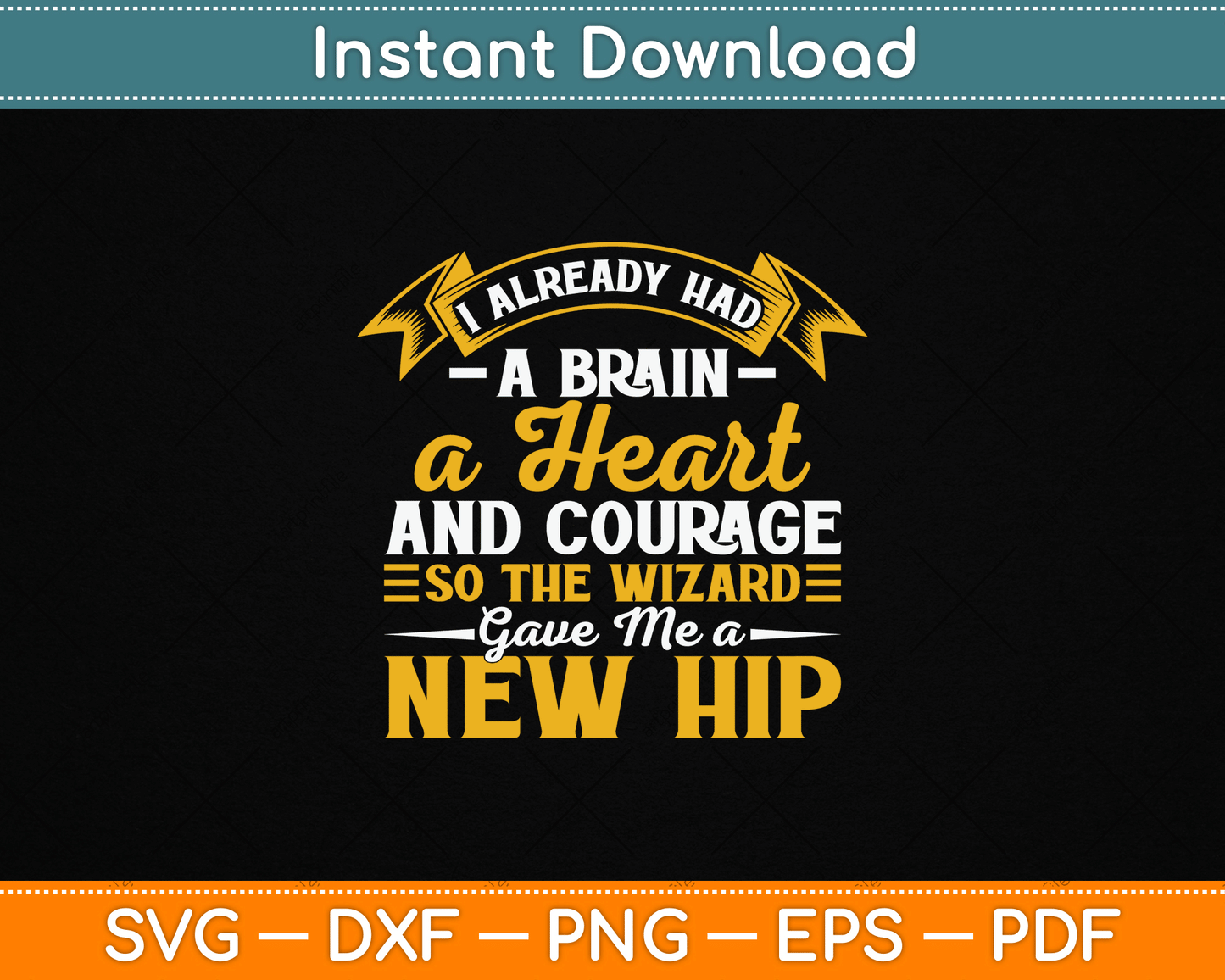 Wizard Gave Me A New Hip - Hip Replacement Surgery Recovery SVG Digital Cutting File