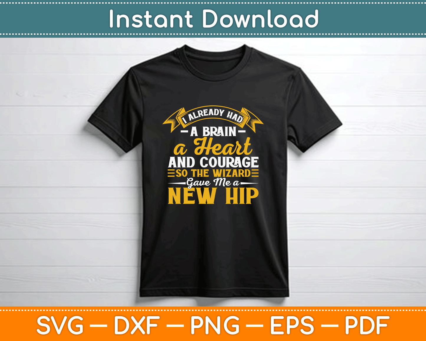 Wizard Gave Me A New Hip - Hip Replacement Surgery Recovery SVG Digital Cutting File