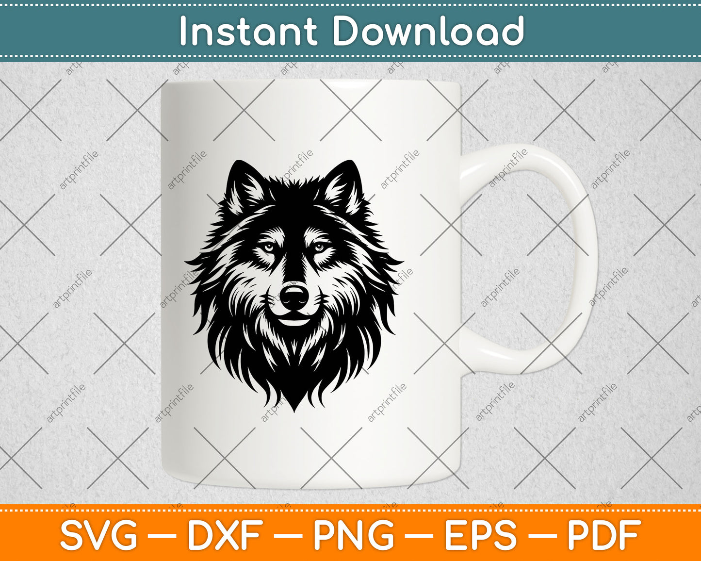 Wolf Head Svg Design Digital Cutting File