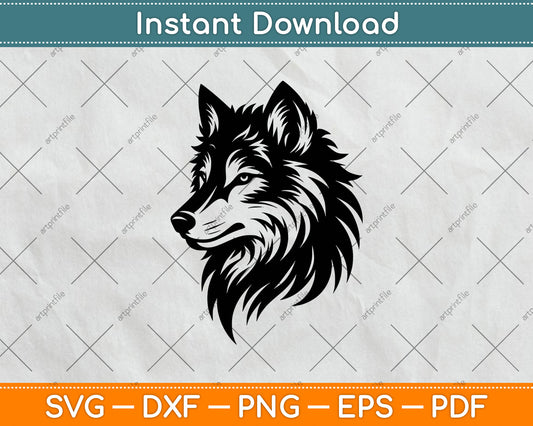Wolf Head Svg Png Dxf Digital Cutting File