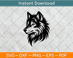 Wolf Head Svg Png Dxf Digital Cutting File