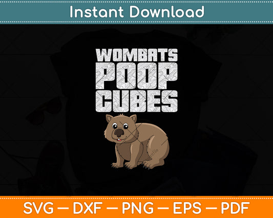 Wombats Poop Cubes Funny Svg Png Dxf Digital Cutting File