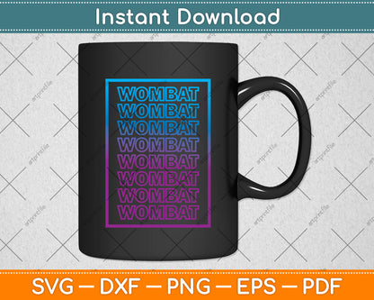 Wombat 70's Retro Svg Png Dxf Digital Cutting File