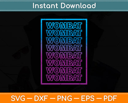 Wombat 70's Retro Svg Png Dxf Digital Cutting File
