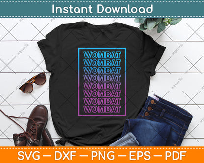 Wombat 70's Retro Svg Png Dxf Digital Cutting File