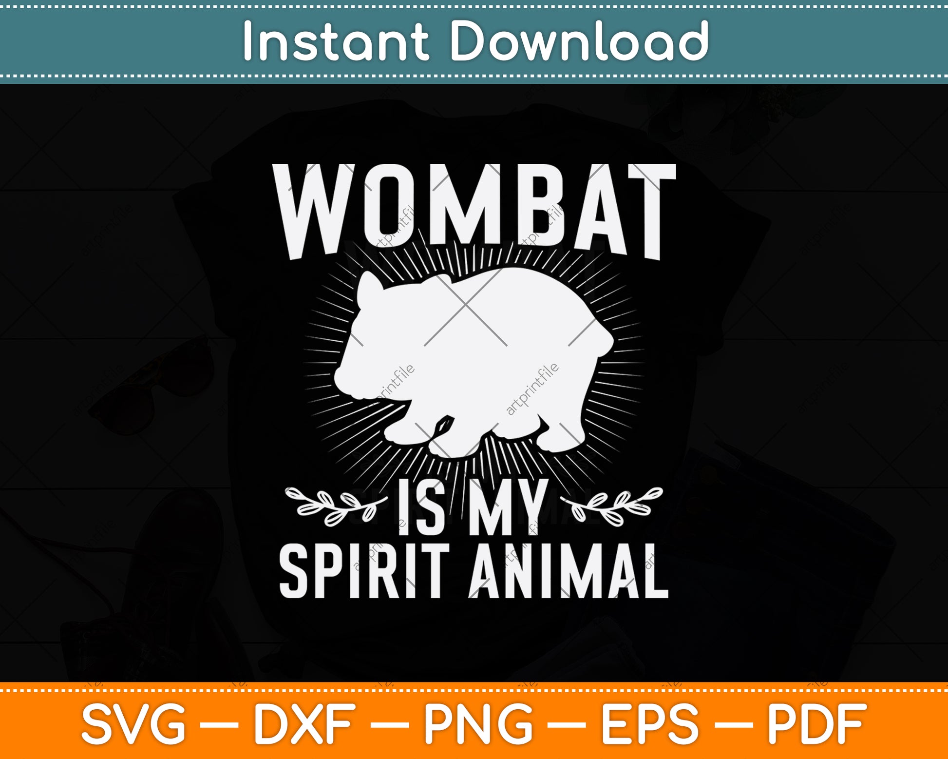 Wombat Is My Spirit Animal Svg Digital Cutting File