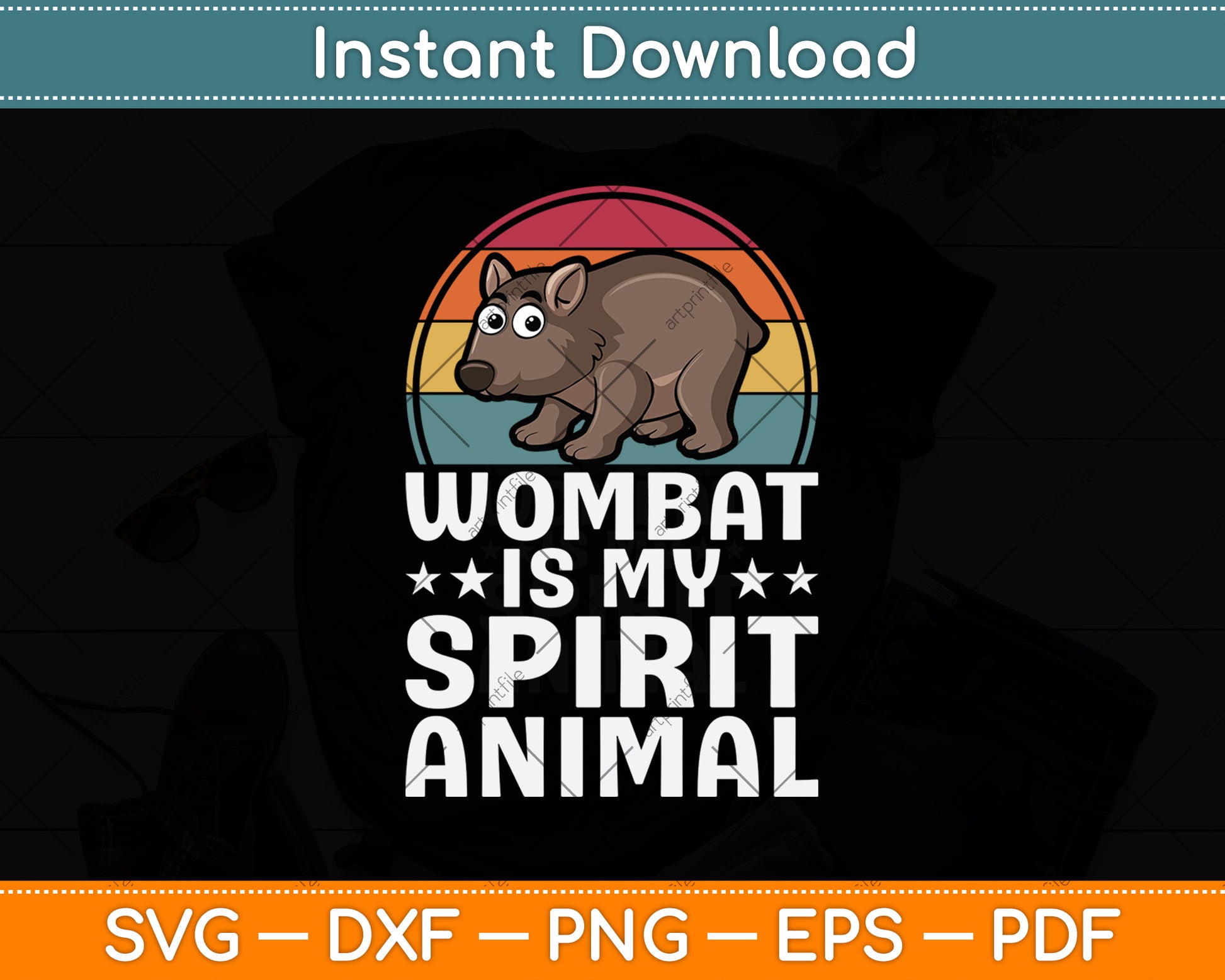 Wombat Is My Spirit Animal Svg Png Dxf Digital Cutting File