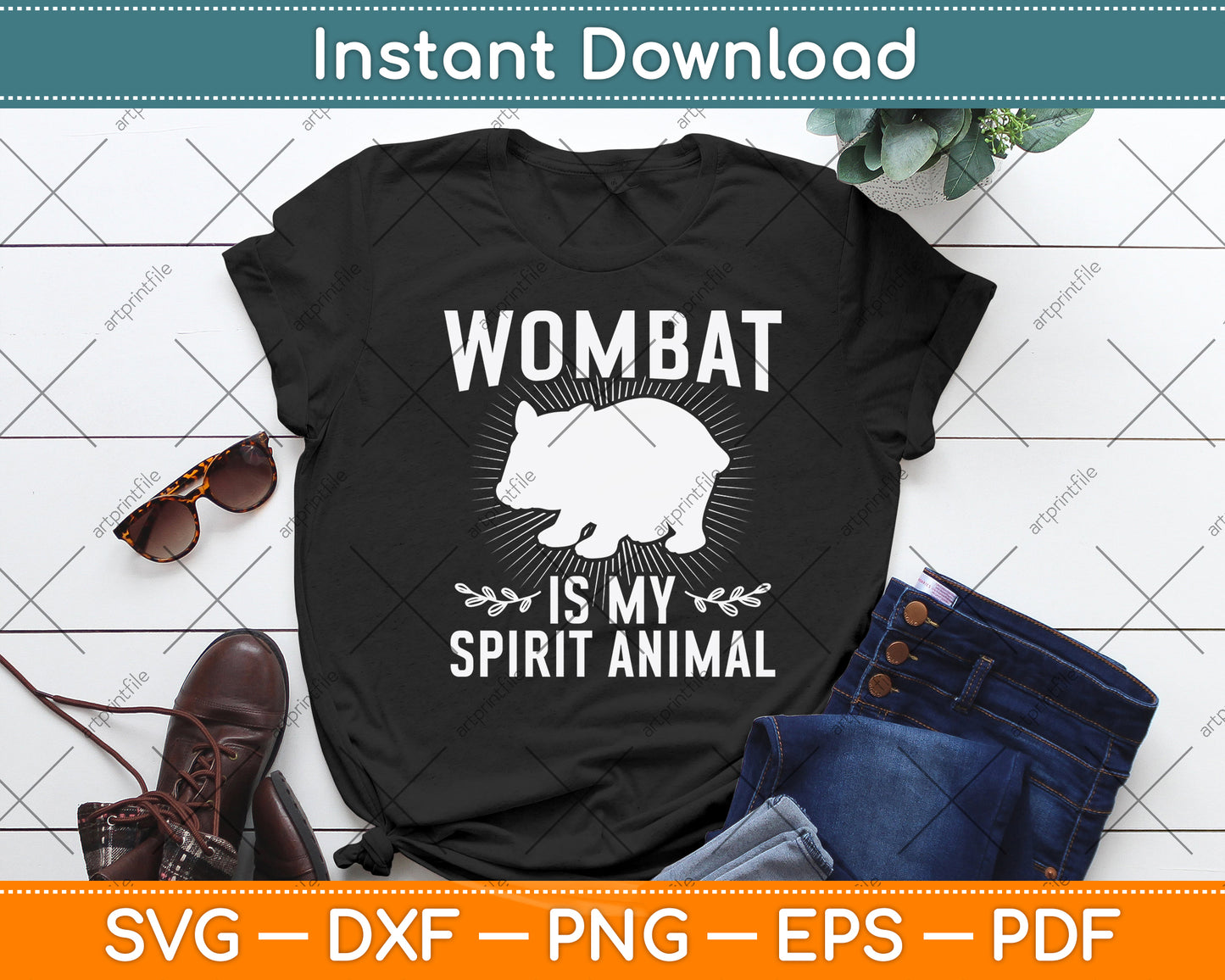 Wombat Is My Spirit Animal Svg Digital Cutting File