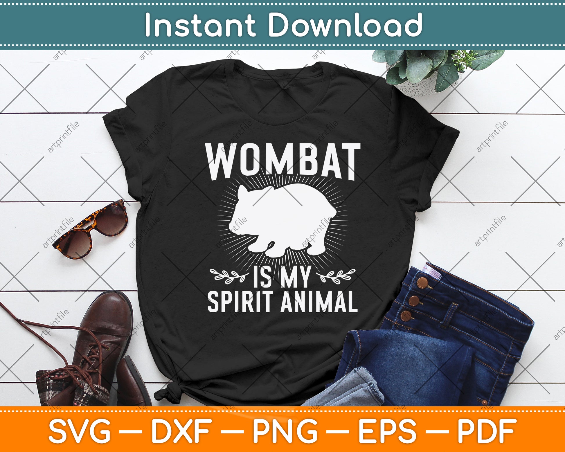 Wombat Is My Spirit Animal Svg Digital Cutting File