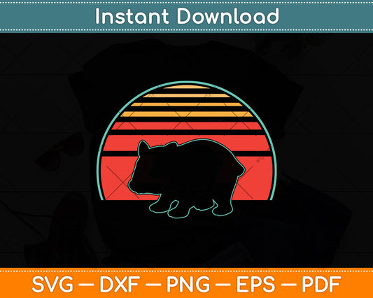 Wombat Retro Vintage Svg Png Dxf Digital Cutting File