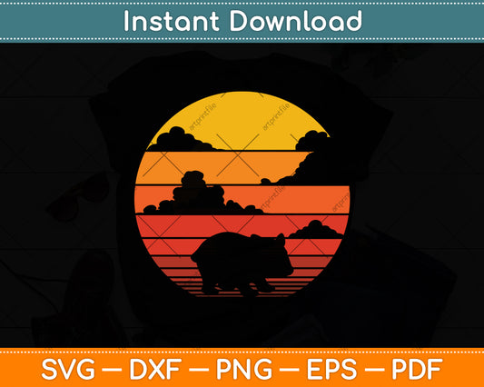 Wombat Retro Vintage Svg Png Dxf Digital Cutting File