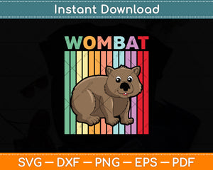 Wombat Vintage Retro Svg Png Dxf Digital Cutting File