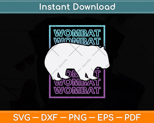 Wombat Vintage Retro Svg Png Dxf Digital Cutting File