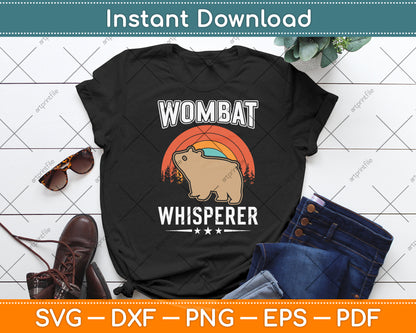 Wombat Whisperer Retro Vintage Svg Png Dxf Digital Cutting File