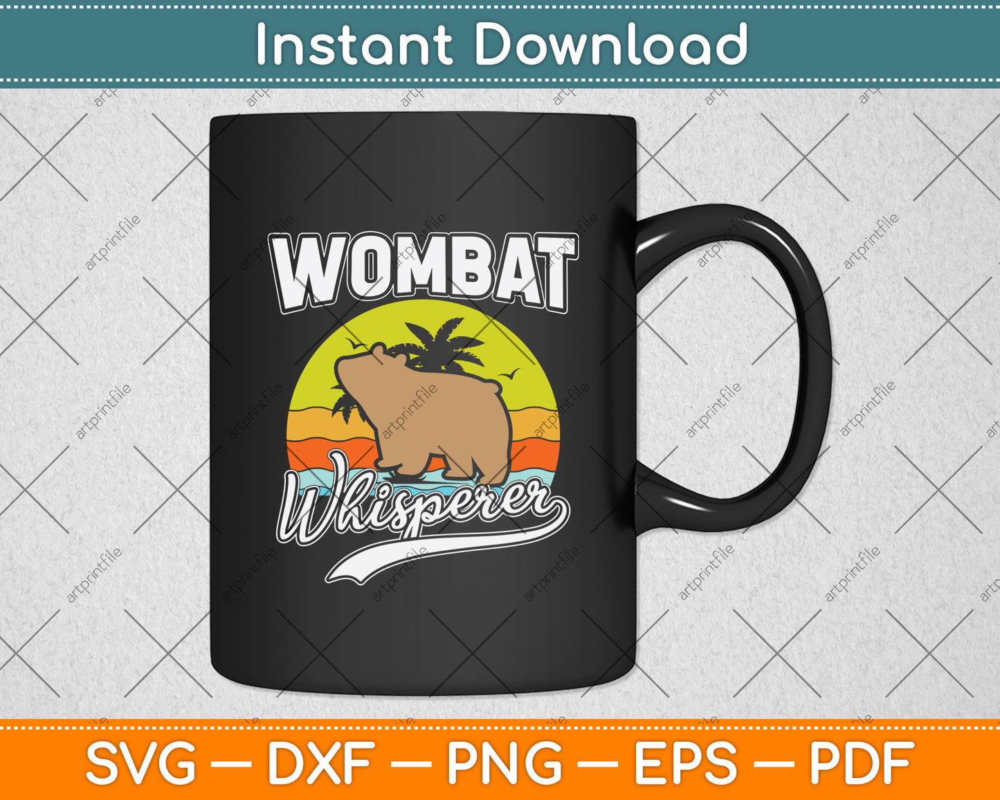 Wombat Whisperer Vintage Retro Svg Png Dxf Digital Cutting File