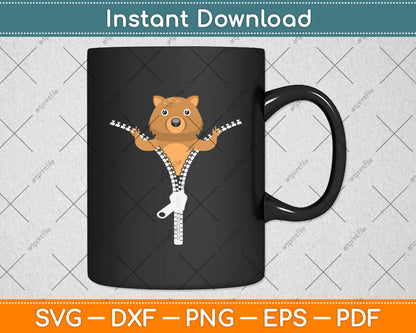 Wombat Zipper Svg Png Dxf Digital Cutting File