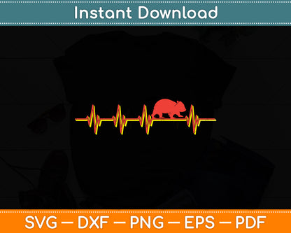 Wombats Heartbeat Funny Wombat Svg Png Dxf Digital Cutting File