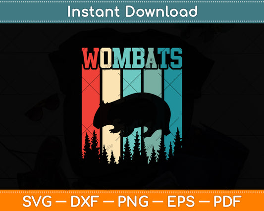 Wombats Retro Vintage Svg Png Dxf Digital Cutting File
