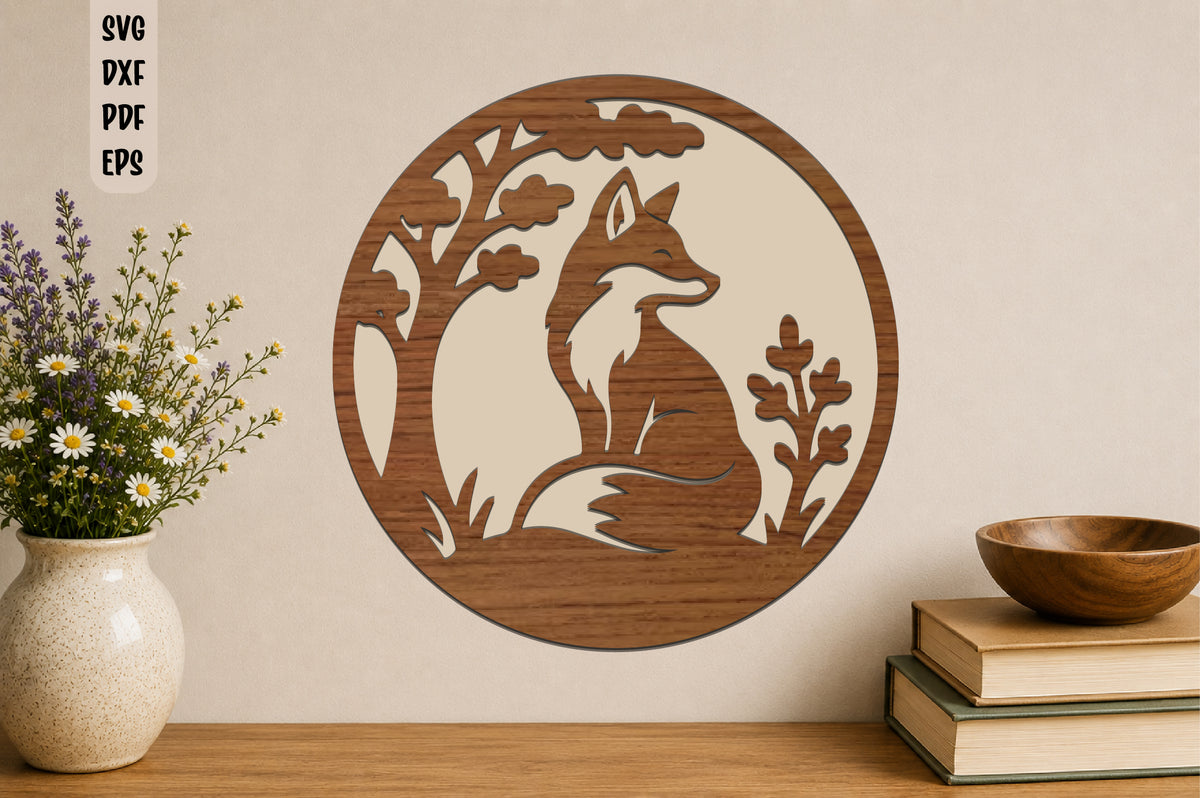 Woodland Fox Laser Cut SVG