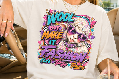 Wool But Make It Fashion PNG Cute Sheep Fashion Sublimation