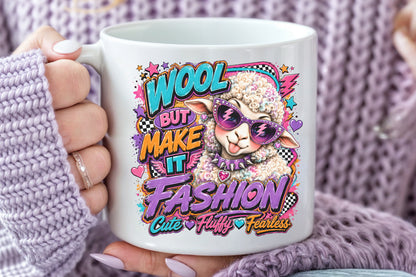 Wool But Make It Fashion PNG Cute Sheep Fashion Sublimation