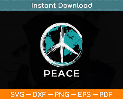 World Peace Svg Png Dxf Digital Cutting File