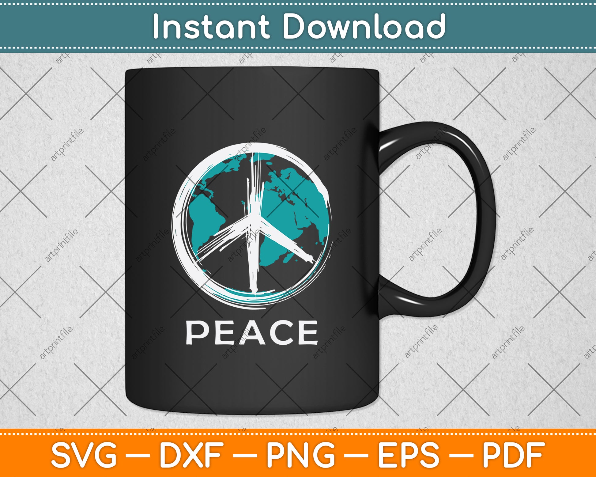 World Peace Svg Png Dxf Digital Cutting File