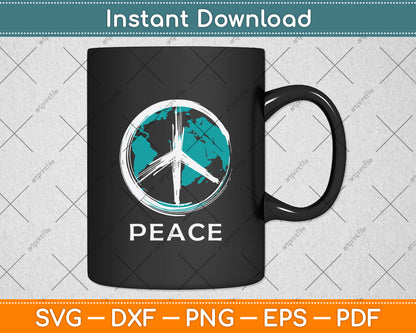 World Peace Svg Png Dxf Digital Cutting File