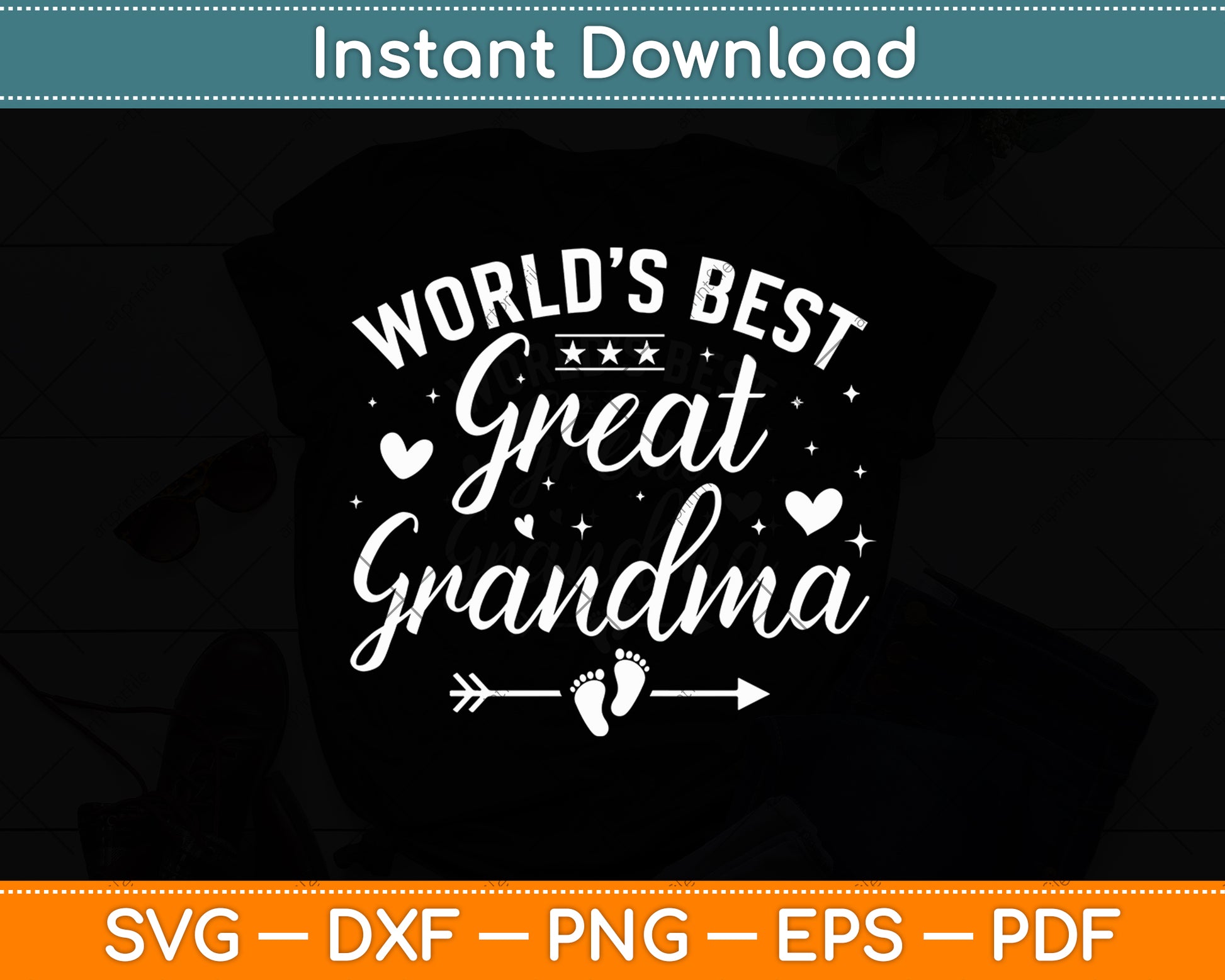 World's Best Great Grandma Mothers Day Svg Digital Cutting File