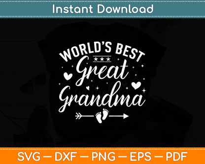 World's Best Great Grandma Mothers Day Svg Digital Cutting File