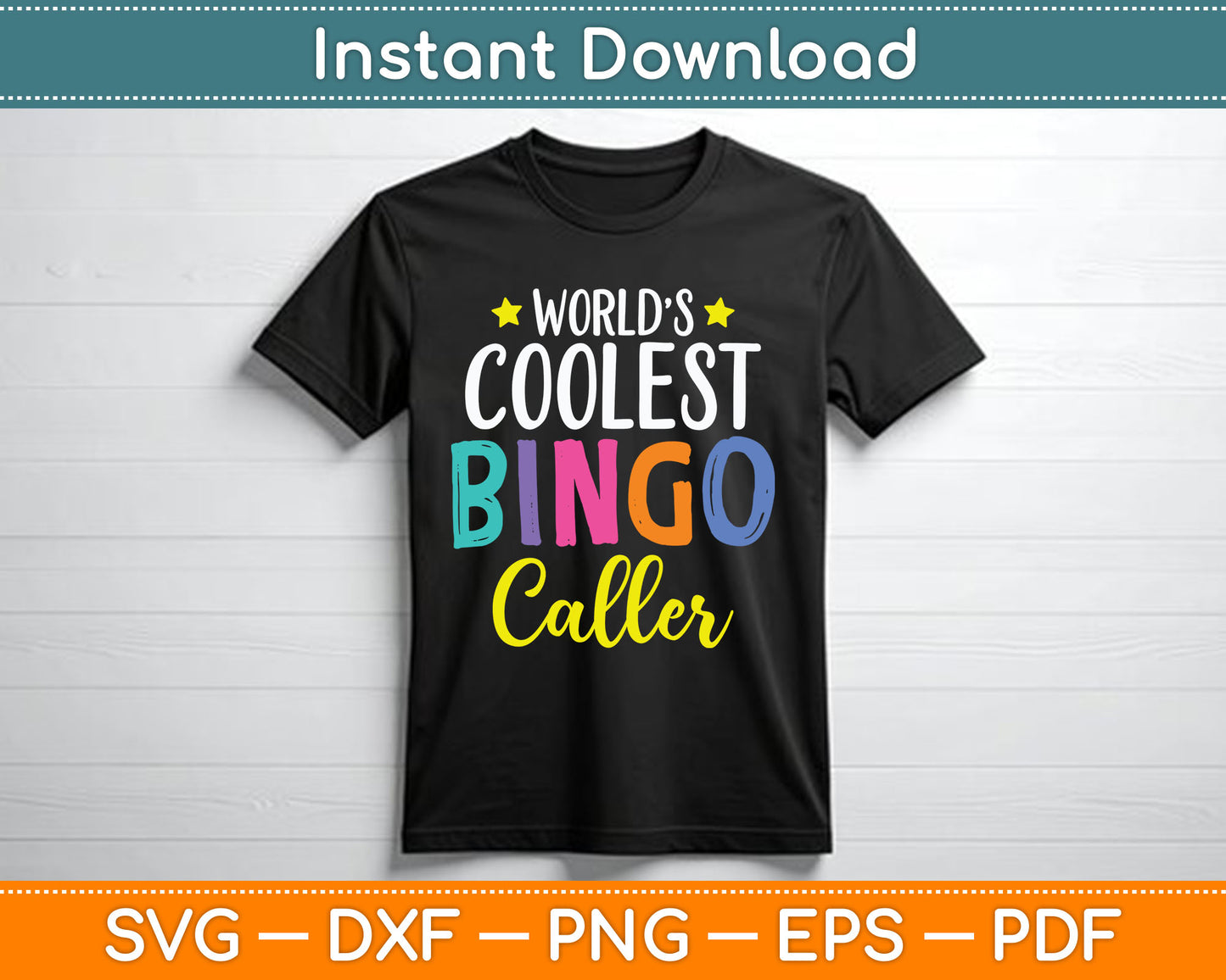 World’s Coolest Bingo Caller Funny Bingo SVG Digital Cutting File