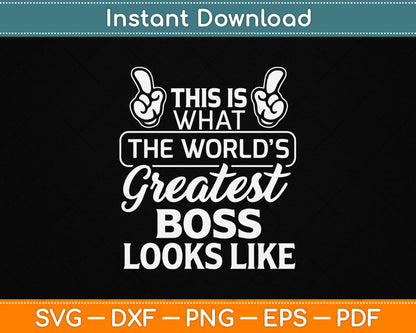 World's Greatest Boss SVG design for employee appreciation and office gifts